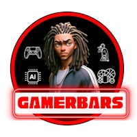 the gamer bars logo with a hand holding a game controller